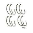 thumbnail image 1 of 100 anzuelos de pesca con mosca Cola 053 cm x 017 cm Plata, 1 of 8