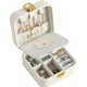thumbnail image 1 of Joyero de viaje Sincero blanco pequeño para mujeres y niñas CAJA de almacenamiento de joyas de cuero sintético con Espejo para anillos pulseras pendientes collares regalo, 1 of 5