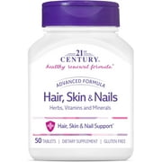 21st Century Advanced Formula Hair, Skin & Nails, 50 Tablets