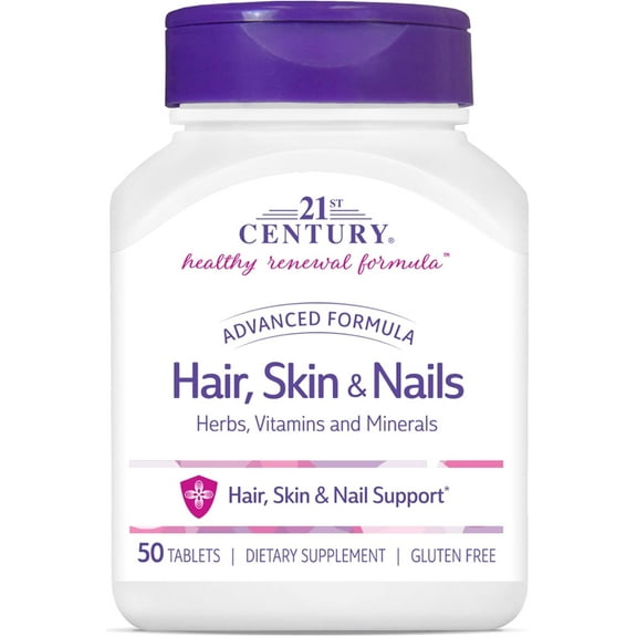21st Century Advanced Formula Hair, Skin & Nails, 50 Tablets