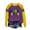 Purple, variant on Mardi Gras Sweater O-neck Mardi Gras Shirts for Women Long Sleeve Long Sleeve Shirts for Women Womens Long Sleeve Tops Long Short Mardi Gras Sweater for Women Yellow S