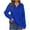 Blue, variant on zbxnLI Women's Quarter Zip Sweatshirt Collared Long Sleeve Top Pullover Plus Size Sweatshirts for Women