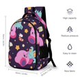 thumbnail image 2 of Cartoon Kirby Backpack Multipurpose Daypack Large Capacity Student Schoolbag Satchel Bookbag Rucksack Travel Laptop Bag With Pockets, 2 of 6