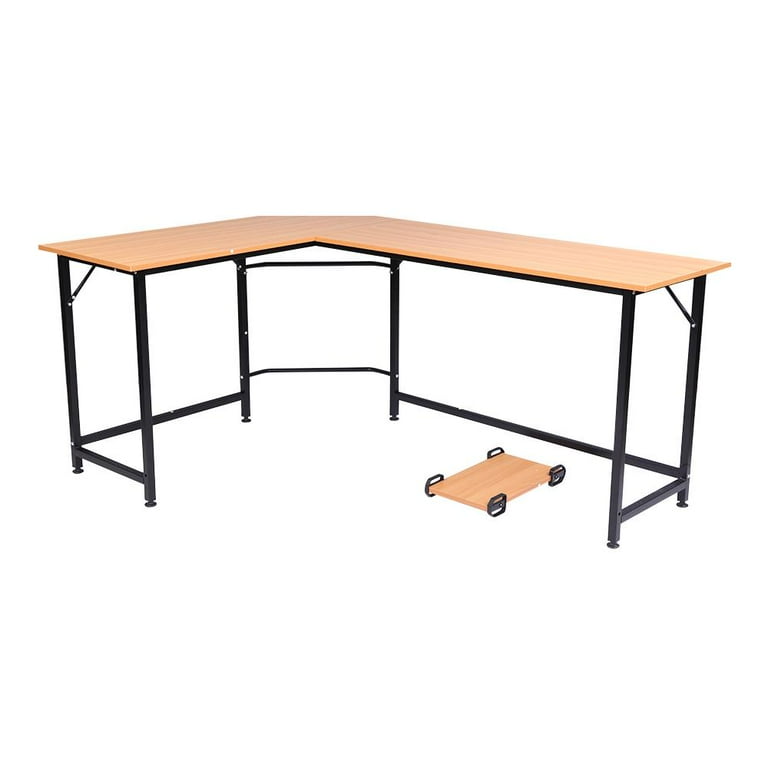 Zimtown L-Shaped Study Desk, Wood PC Laptop Table for Zimtown L-Shaped Study Desk, Wood PC Laptop Table for