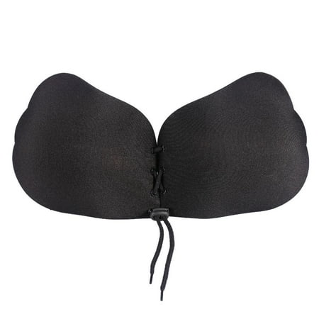 Silicone Bra,2Colors 4Sizes New Women Breathable Self-Adhesive Breast Lift Push Up Silicone Invisible (Best Push Up Bra For Large Breasts)