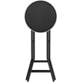 thumbnail image 2 of RTVR 26 inch Round Collapsible Folding Stool with 400lbs Capacity, Padded PU Leather Seat, Black, 2 of 9