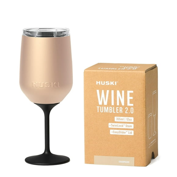 Huski Wine Tumbler 2.0 | New | Award-Winning Design with Detachable Stem | Premium Stainless Steel Wine Glass with Lid | Triple I