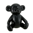 thumbnail image 1 of Glossy Black Ceramic Teddy Bear Statue 6 Inch, 1 of 3