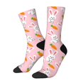 thumbnail image 1 of Fotbe Rabbit And Carrot Calcetas Largas con Estampado para Hombre y Mujer – Calcetas de Compresión Transpirables y Elásticas, Viajar y Uso Diario Talla 5-11, 1 of 6