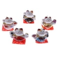 thumbnail image 4 of Juego de 5 lindos juguetes de porcelana con forma de gato de la suerte para amigos o, 4 of 9