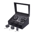 thumbnail image 4 of Wildnix Automatic Watch Winder with Blue LED Light, Ultra-Quiet Motor, 5 Rotation Modes, 4 Winder Spaces and 6 Storage Slots for Automatic Watches, &nbsp; Design, 4 of 6