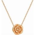 thumbnail image 3 of Stainless Steel Rose Flower Style Charm Pendant Wedding Party Collar Necklace, 3 of 4