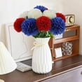 thumbnail image 6 of 24 Pcs Artificial Chrysanthemums Flowers Patriotic Flowers Decor, 4th of July Fake Mums Flowers Silk for Home Decor Indoor Memorial Day Table Centerpiece (24, Red, White, Blue), 6 of 7
