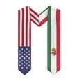thumbnail image 7 of More design Graduation shawl Hungary & United States Flag Stole Sash Honor Study Aboard International Students, 7 of 7