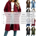 thumbnail image 2 of QIYAGBSA Hoodies for Women Long Zip Up Hooded Sweatshirt Side Slits with Pockets Casual Fall (Wine, S), 2 of 6