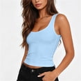 thumbnail image 5 of Aboser Womens Open Back Tank Tops Summer Y2k Crop Top Ribbed Knit Basic Shirt Slim Fit Square Neck Camisoles Cozy Soft Sleeveless Tanks, 5 of 8