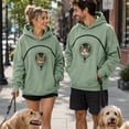 thumbnail image 4 of Womens Pet Carrier Sweater Cat Dog Pouch Hoodies Animal Holder Long Sleeve Hood Sweatshirt | Lightweight Shirt, for Pet Lovers Home Park Walking Short Trips, 4 of 7