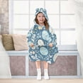 thumbnail image 7 of FORMRS Wearable Blanket Hoodie with Sleeves for Kids Cozy Flannel Sweatshirt, Easter Eggs, 7 of 7