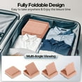 thumbnail image 5 of KDD Tablet Pillow Stand, iPad Tablet Stand with Storage, Foldable Adjustable Holder for Desk Bed Couch and Lap, Peach Fuzz, 5 of 8