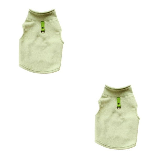 Ropa para perros Greeniant Chaleco para cachorros Frijol Verde S 2piezas