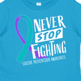 thumbnail image 4 of Inktastic Never Stop Fighting Suicide Prevention Awareness Ribbon Boys or Girls Toddler T-Shirt, 4 of 5