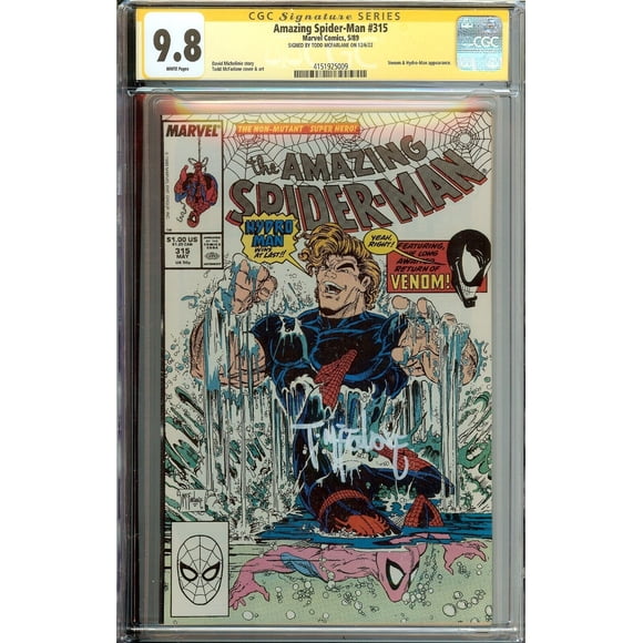 Spider-Man #315 CGC 9.8 Signed Todd McFarlane 1st Venon on Cover