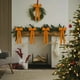 thumbnail image 3 of Lazos para árbol de Navidad (1 unidad), adornos de terciopelo de 13 x 26 cm, cintas decorativas para guirnaldas, coronas y adornos navideños para el hogar (naranja)., 3 of 8