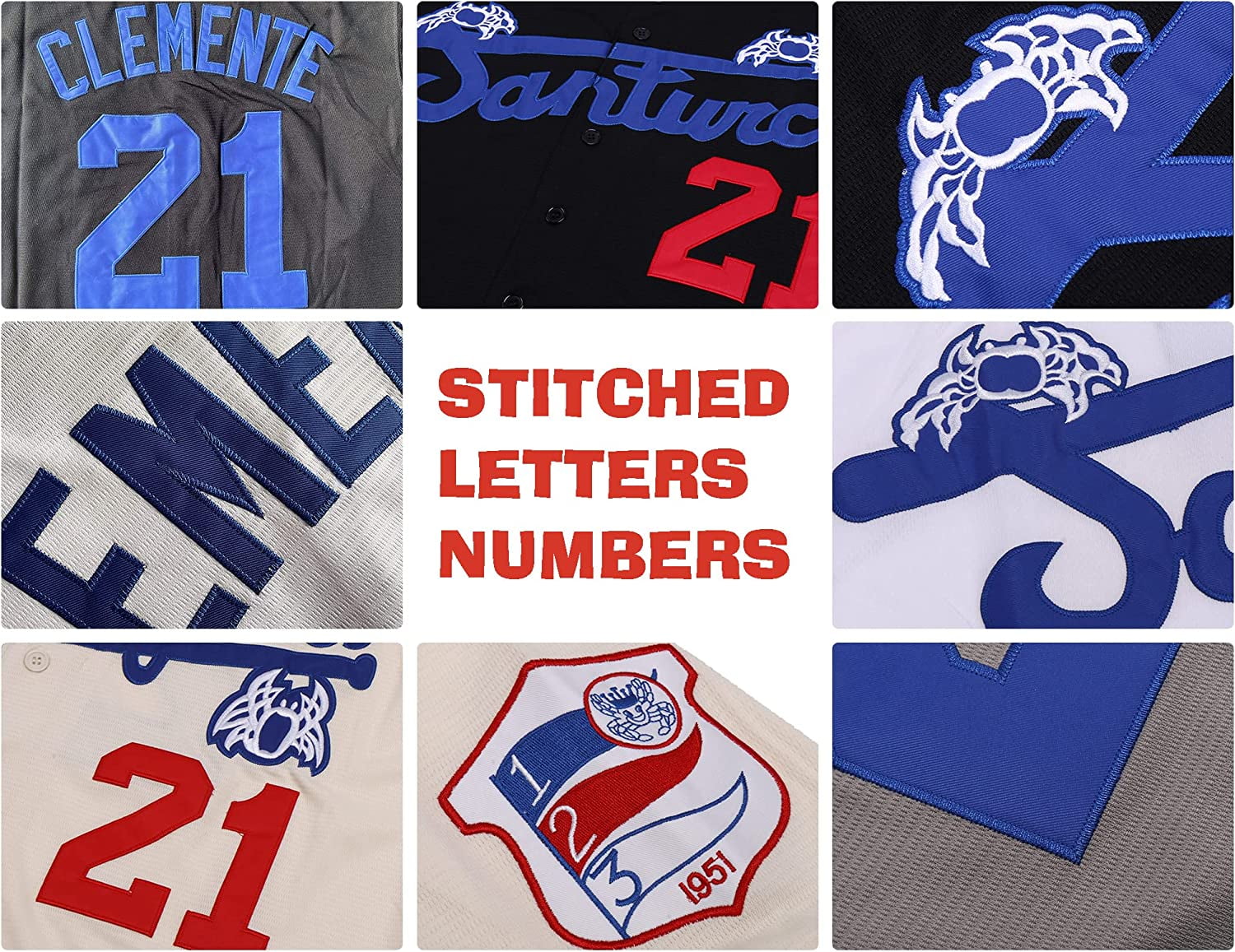 Men's Baseball Jersey Puerto Rico 90s Retro Clemente #21 anturce Crabbers  Stitched Shirt Sweatshirt 