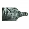 thumbnail image 1 of Black and White Cutting Board, Road Through Bridge Tunnel Urban City and Modern Architecture Image, Tempered Glass Cutting and Serving Board, Wine Bottle Shape, Black White Grey, by Ambesonne, 1 of 1