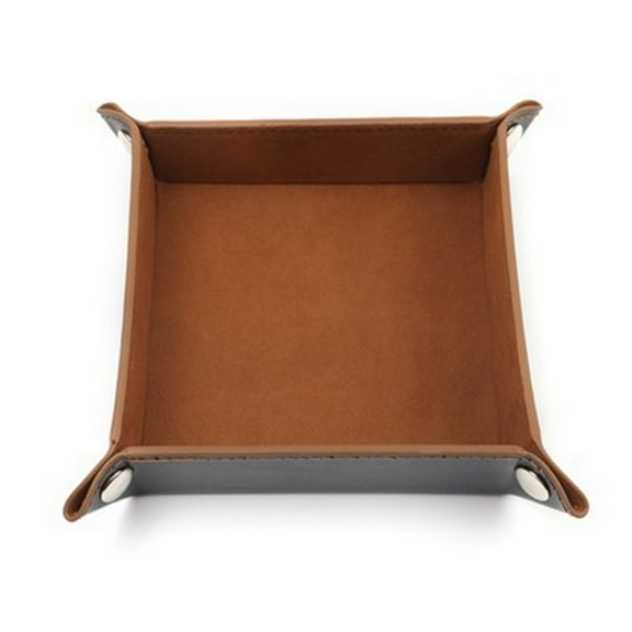 PU Leather Folding Tray with Stackable Design for Travel and Daily Use