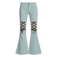thumbnail image 4 of WhouRiu Girls Casual Flared Pants Back To School Fashion Graphic Rigid Waist Trousers With Pockets Kids Comfortable Cute Everyday Wear,9-10 Years, 4 of 4