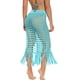 thumbnail image 5 of Mujeres Sexy Ahueca Hacia Fuera Faldas De Borlas De Malla Cubierta De Playa Traje De Baño De Red De Peces De Verano Traje De Baño Envuelto - Verde, L, 5 of 6