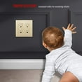 thumbnail image 4 of ENERLITES Elite Series Screwless Decorator Wall Plate Child Safe Outlet Cover, Size 2-Gang 4.68" H x 4.73" L, Unbreakable Polycarbonate Thermoplastic, SI8832-GD, Gold, 4 of 5