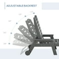 thumbnail image 3 of Outsunny Outdoor Chaise Lounge Chair Recliner w/ Wheel Adjustable Back Gray, 3 of 9