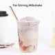 thumbnail image 3 of Cuchara de mango largo, agitadores de café, cuchara de té helado, cucharadita helada de acero inoxidable de primera calidad para leche materna, té, mezcla de cócteles, café, juego de 4, 3 of 5