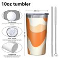 thumbnail image 4 of Orange Modern Art Geometric 10oz Tumblers Stainless Steel Tumbler with Lid and Straw,Vacuum Insulated Double Wall Travel Tumbler Cups with Cleaning Brush for Coffee, Tea, 4 of 4