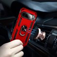 thumbnail image 4 of Decase Compatible with Google Pixel 9 / 9 Pro Case+1-Pack Tempered Screen Protector, Military Grade Drop Protection Cover with 360° Rotating Kickstand, Heavy Duty Shockproof Phone Case,Red, 4 of 6
