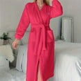 thumbnail image 3 of Gifts for Her Robe for Women Fluffy Loungewear Oversized Warm Women's Robes Bath Womens Bathrobe Hot Pink, 3 of 5