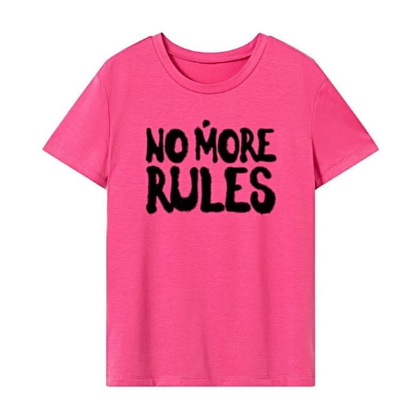 Camiseta de mujer con cuello redondo, camiseta de manga corta para uso diario, regalo para mujer S