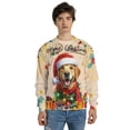 thumbnail image 4 of Merry Christmas Santa Golden Retriever Scarf Twinkling Lights Xmas Holiday All Over Print 3D Sweatshirt Unisex Merch Goldens Dog Lover Gifts Idea - 00022, 4 of 6