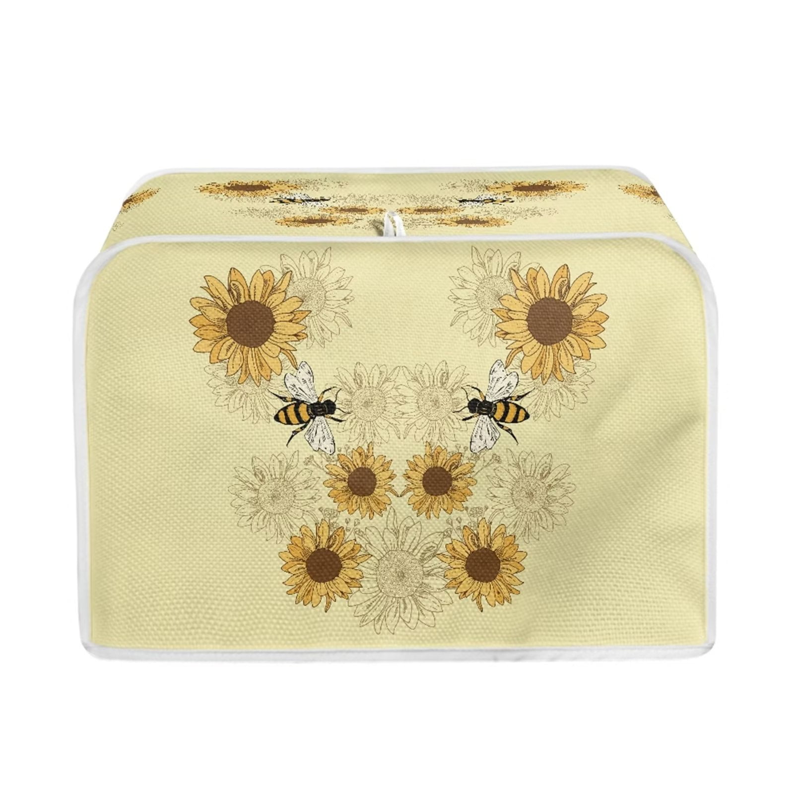FKELYI Sunflower Bee Toaster Cover Wide Slot Waterproof Toaster Cover 2