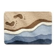 thumbnail image 2 of Beach-Themed Bathroom Rug, Wave-Sand Shell Starfish Design Bath Mat, for Shower, Bath Tub Decoration, Sea Beach Microfiber Absorbent Mat, Bedroom and Living Room and Front Entrance Decor Beachy Mat, 2 of 6