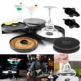 thumbnail image 1 of Yous Auto 3 Tier Bar Glass Rimmer Bartender Tool with Sponge,Black Plastic Sugar Salt Glass Rimming with 3 Swing Out Trays for Margarita and Cocktail, 1 of 10