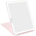 thumbnail image 1 of Makeup Mirror with Lights mAh USB Rechargeable Lighted Makeup Mirror Touch Screen Colors Adjustable LED Lights Compact Travel Mirror for Girls Women (Pink), 1 of 8