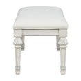 thumbnail image 5 of Furniture of America Gelbero Wood Padded Bedroom Bench in White, 5 of 6