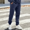 thumbnail image 4 of Fgnfyis Men's Workout Sweat Pants Elastic Drawstring Gym Jogger Pants with Pockets Sweatpants for Men Navy XXL, 4 of 7