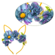 thumbnail image 3 of Diadema de orejas de conejo de Pascua con tiara de flores para mujeres niñas Adepaton CPB-DE-LYY967-4, 3 of 5