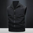 thumbnail image 6 of Outdoor Vests Jacket for Men, Sleeveless Windbreaker Fleece Jackets for Golf, Travel, Fishing, Hiking Reversible Wear Gilet Outwear Black 4XL, 6 of 9