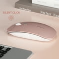 thumbnail image 6 of Uciefy Wireless Mouse Rechargeable Optical Mouse Slim Silent Mouse with USB Receiver Rose Gold, 6 of 7