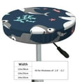 thumbnail image 2 of Uemuo Friendly Smiling Sharks Pattern Round Bar Stool Seat Covers Washable Stool Cushion Slipcover Elastic Bar Chair Covers-12 inch, 2 of 7